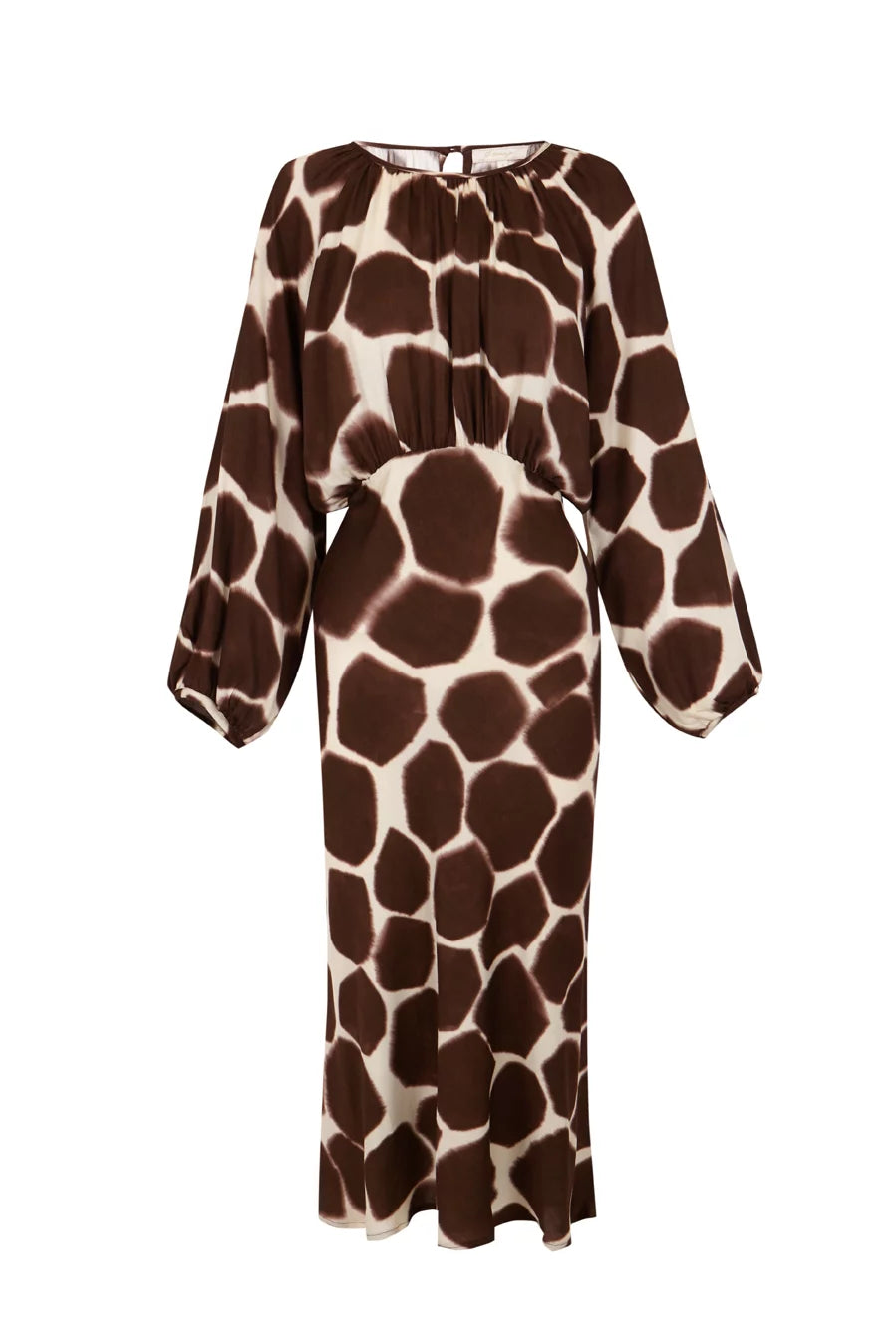 Vestido midi animal print