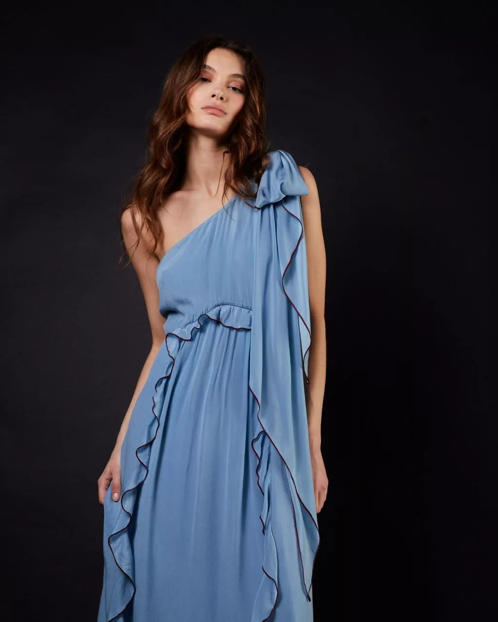 Vestido asimétrico azul