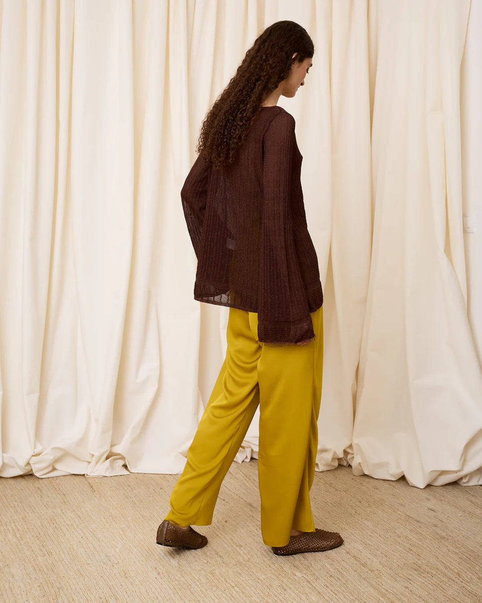 Jersey punto lúrex chocolate