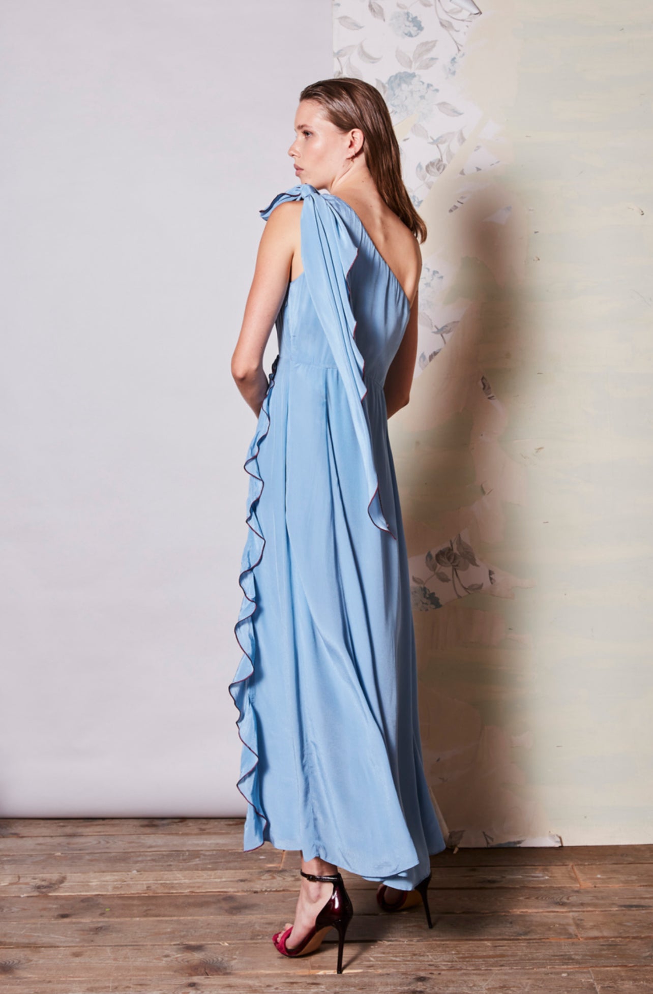 Vestido asimétrico azul