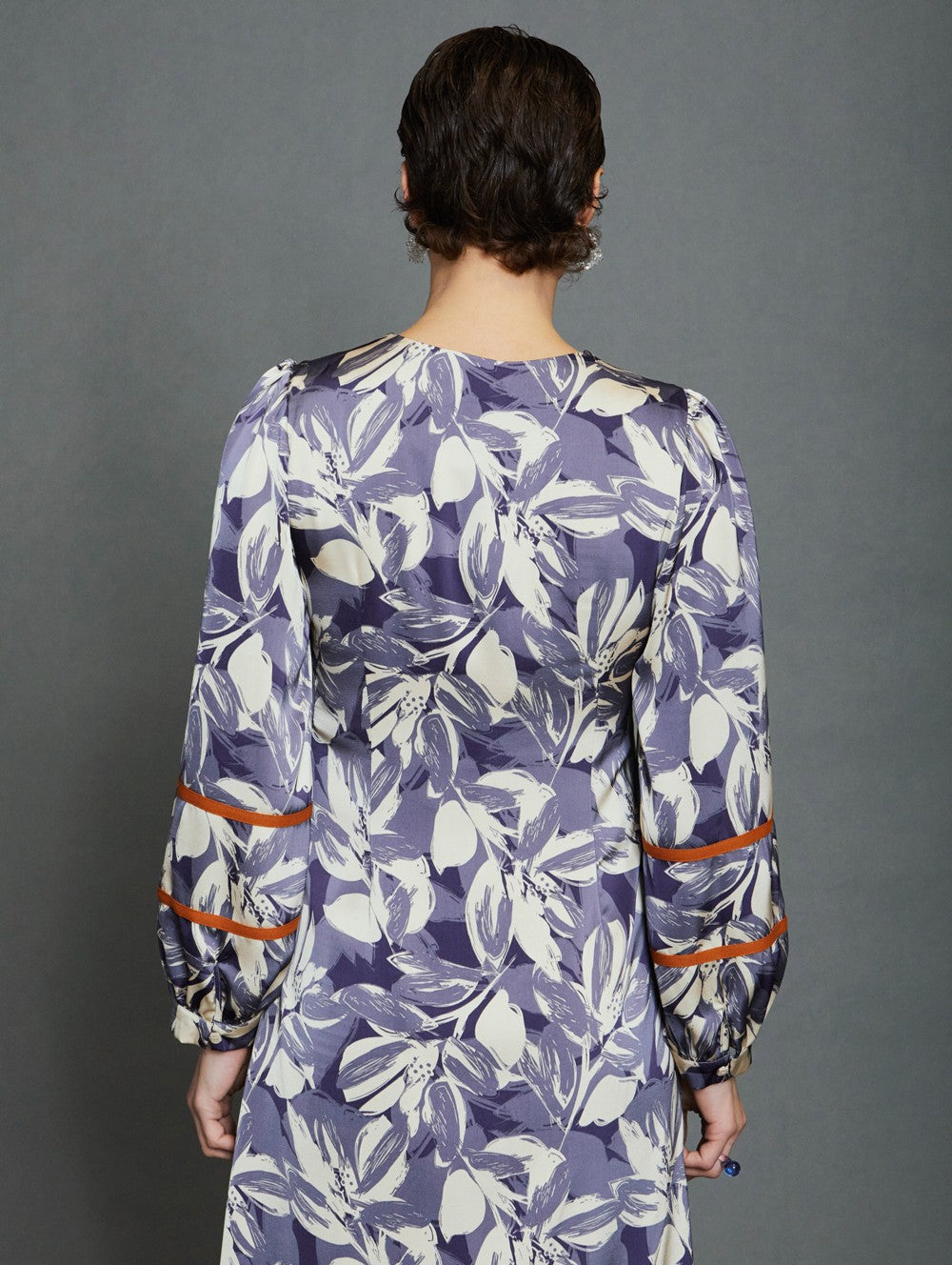 Lilac flower print dress