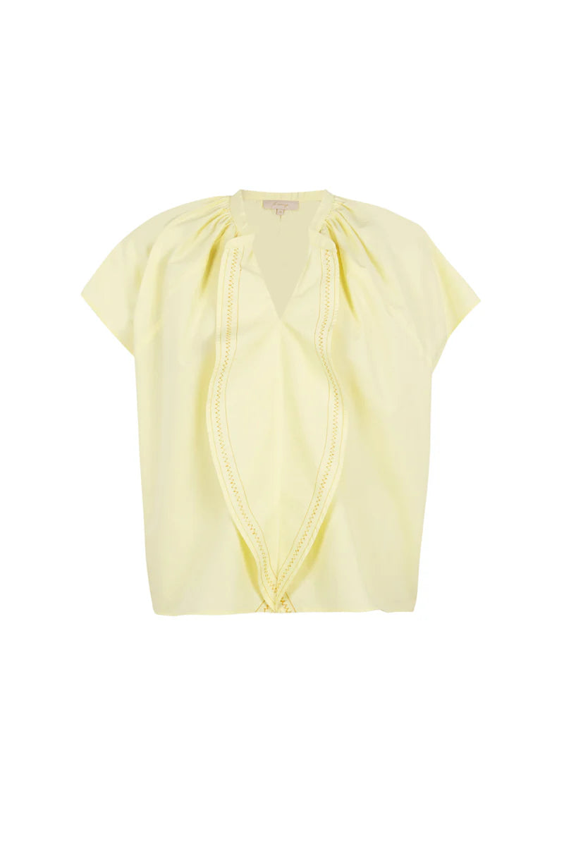 Blusa amarilla de popelín