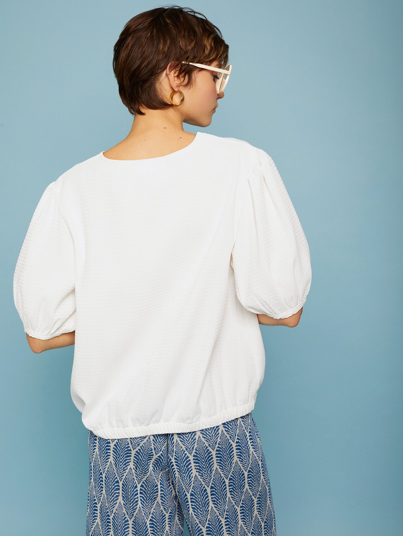 Blusa blanca manga corta