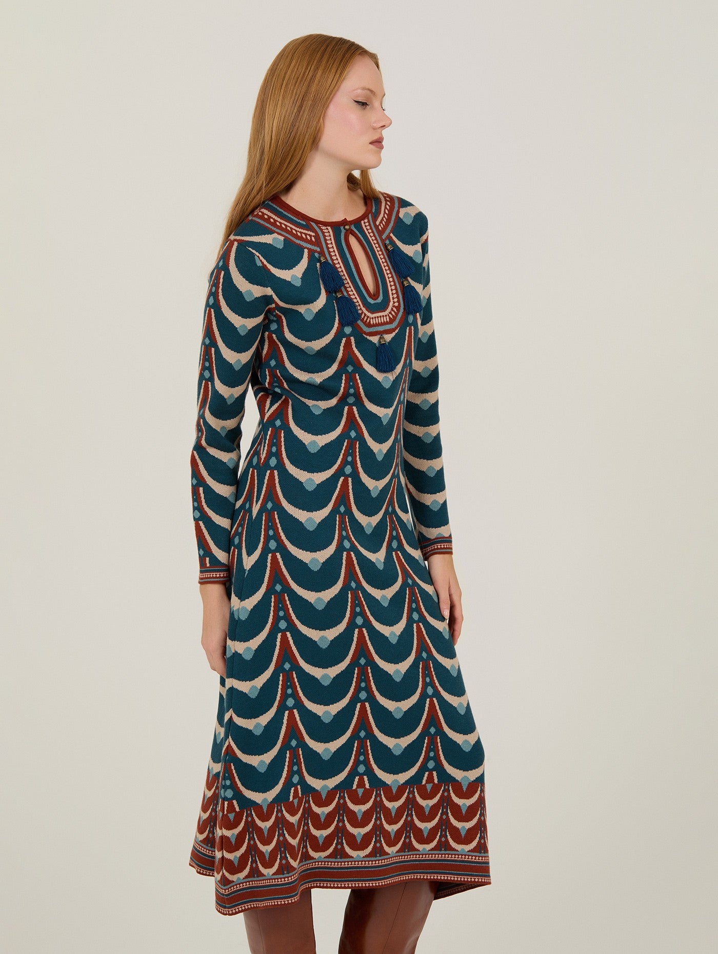 Vestido largo de punto