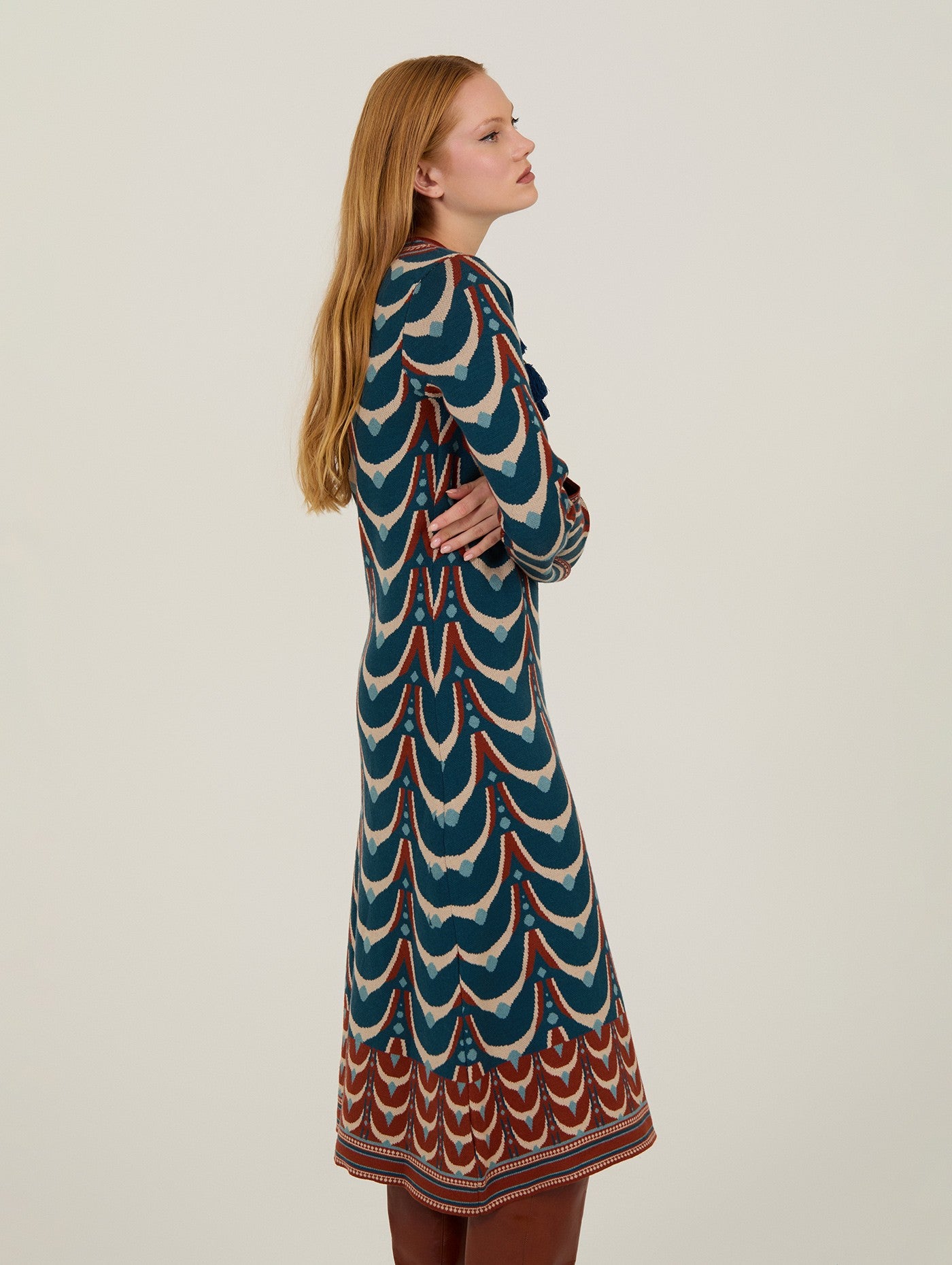 Vestido largo de punto