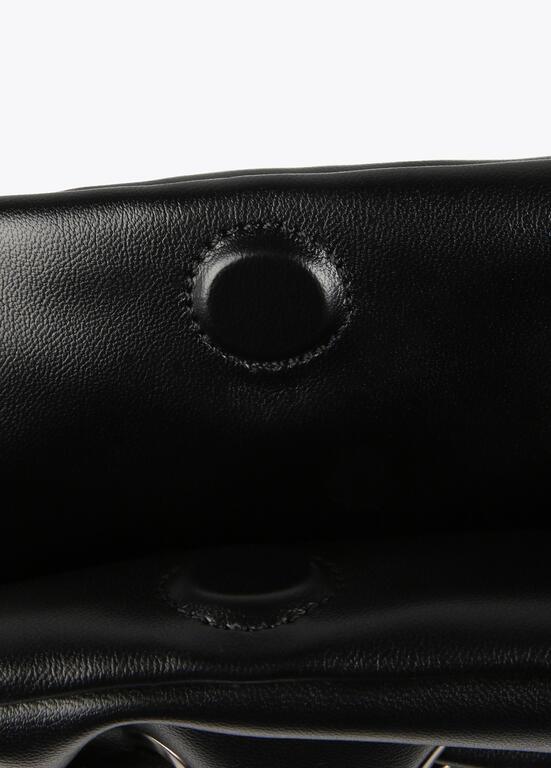 Sac bandoulière noir à anses tressées