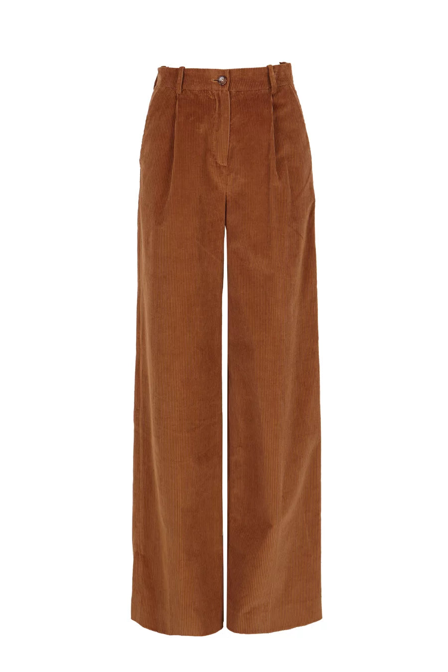 Pantalon en velours côtelé camel
