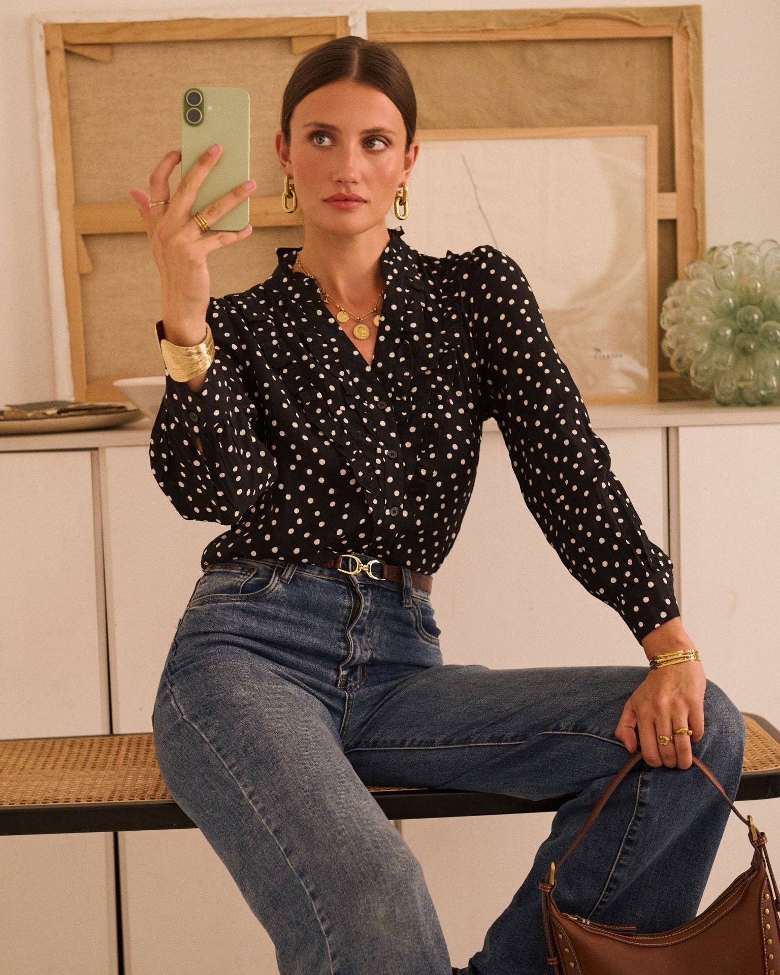 Camisa negra de mujer para el día a día, MHOSS Oviedo