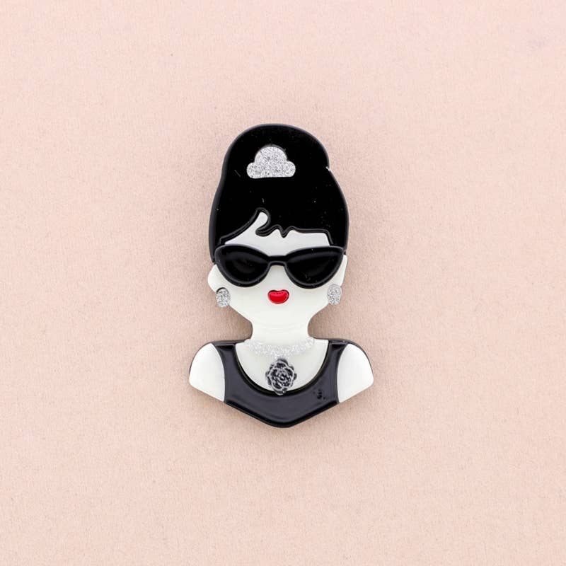 Broche de resina Audrey para mujer · MHOSS Oviedo