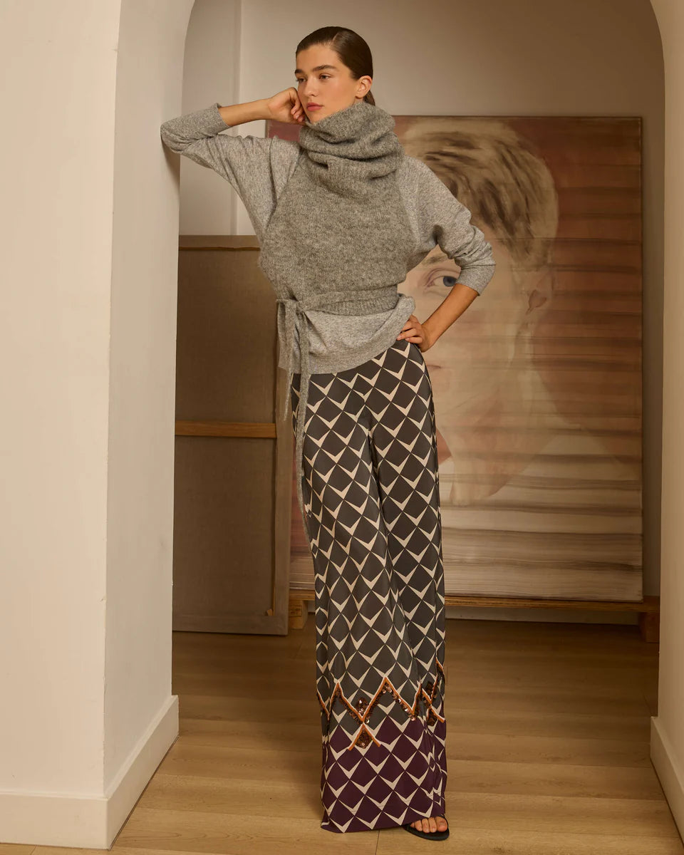 Pantalón greca antracita