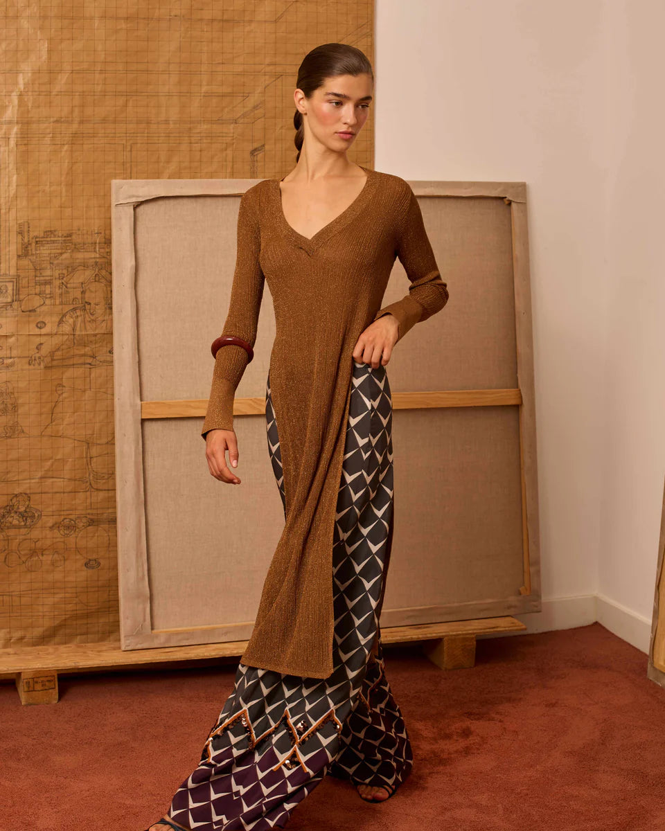 Pantalón greca antracita