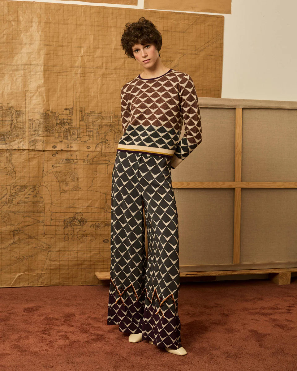 Pantalón greca antracita