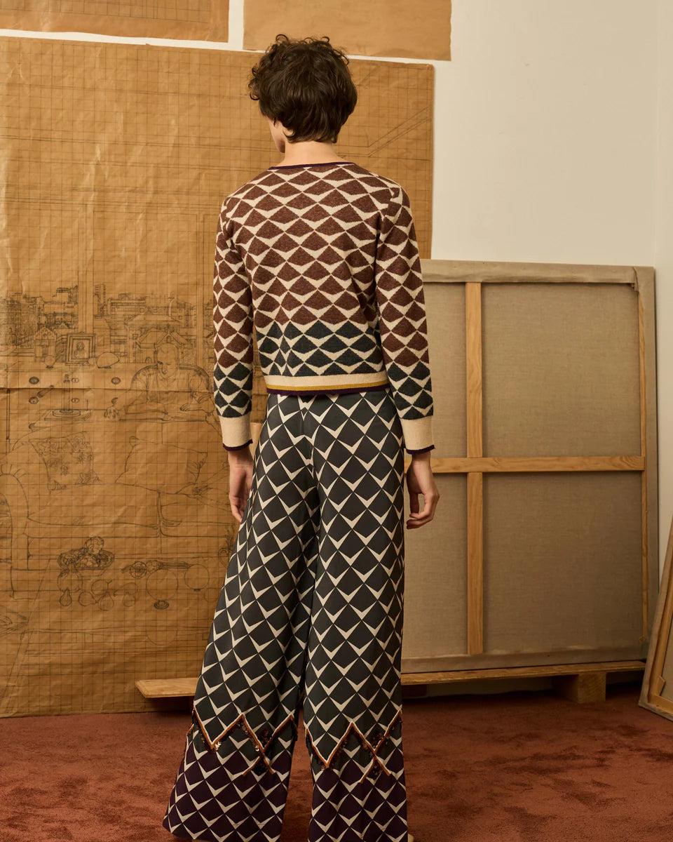 Pantalón greca antracita