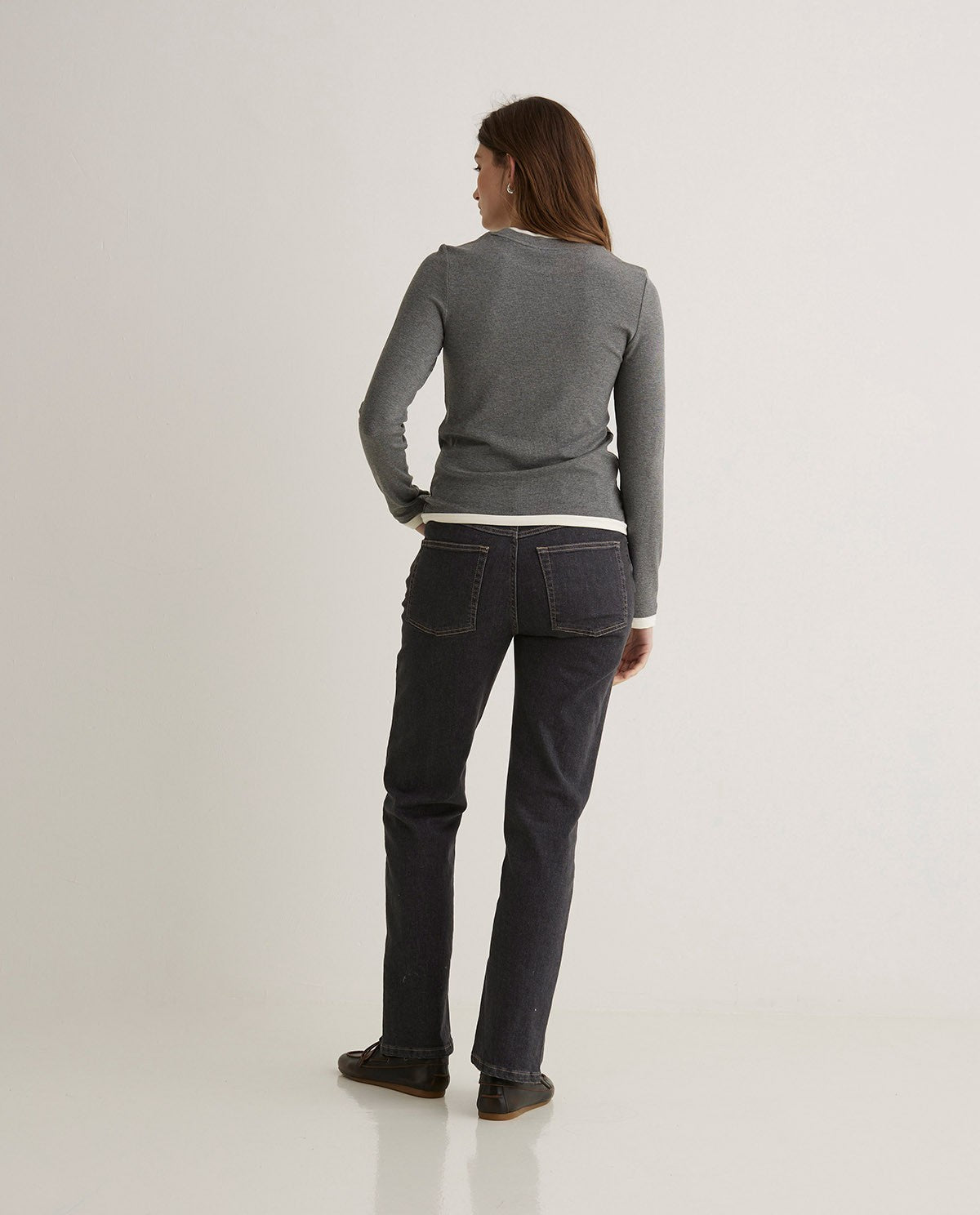 Jeans algodón orgánico gris oscuro