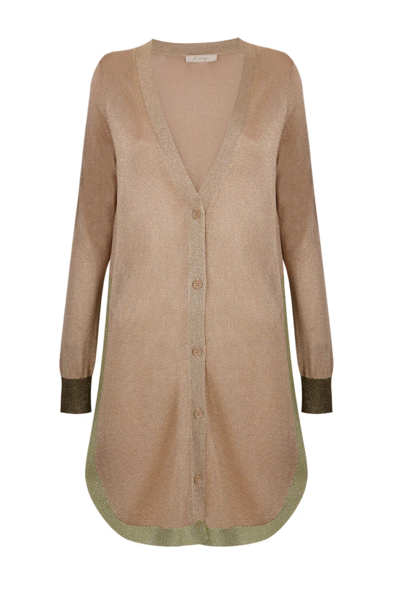 Chaqueta de lúrex dorada