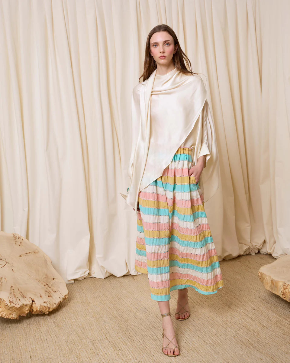 Falda rayas multicolor