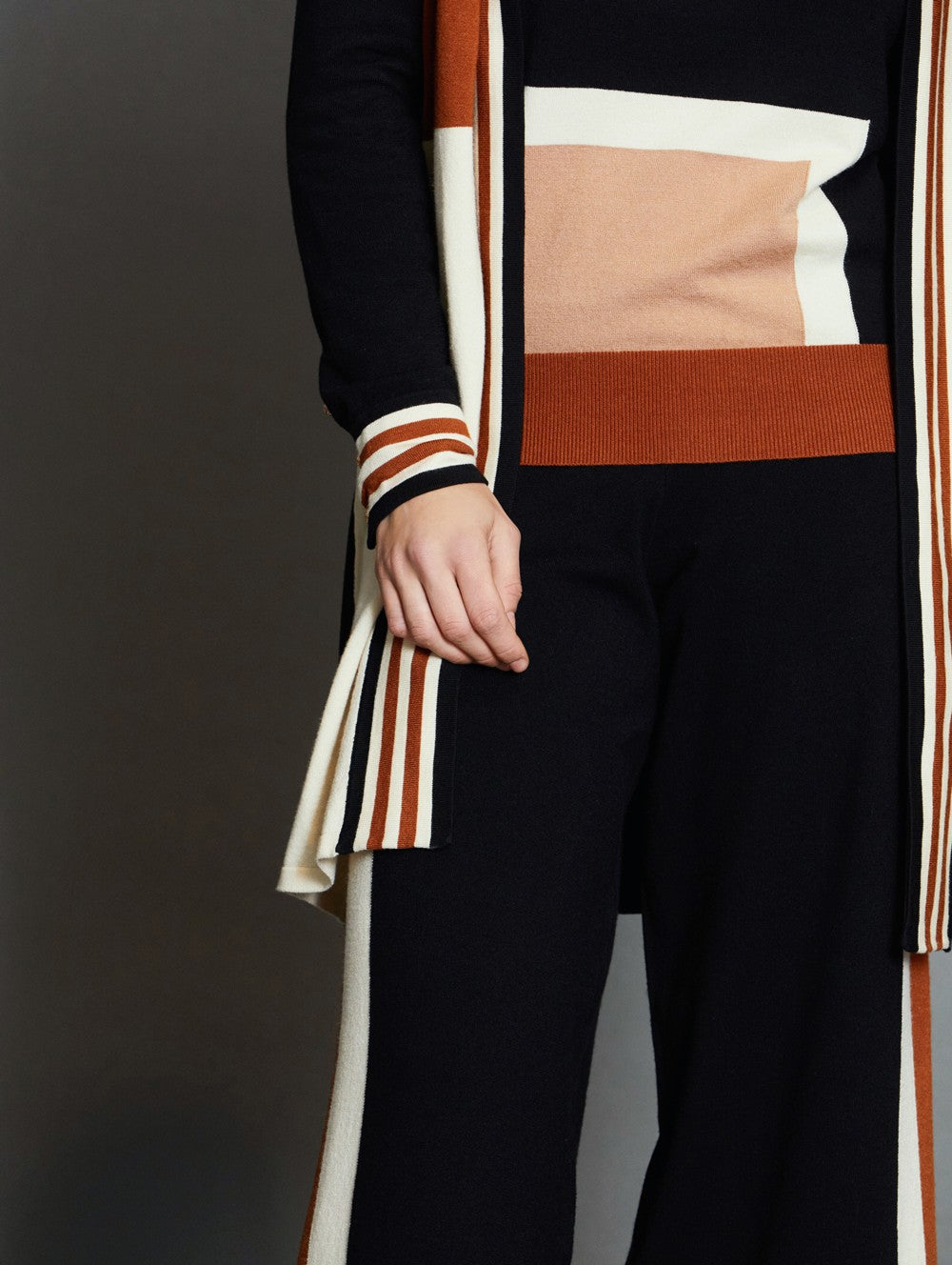 Veste intarsia color block