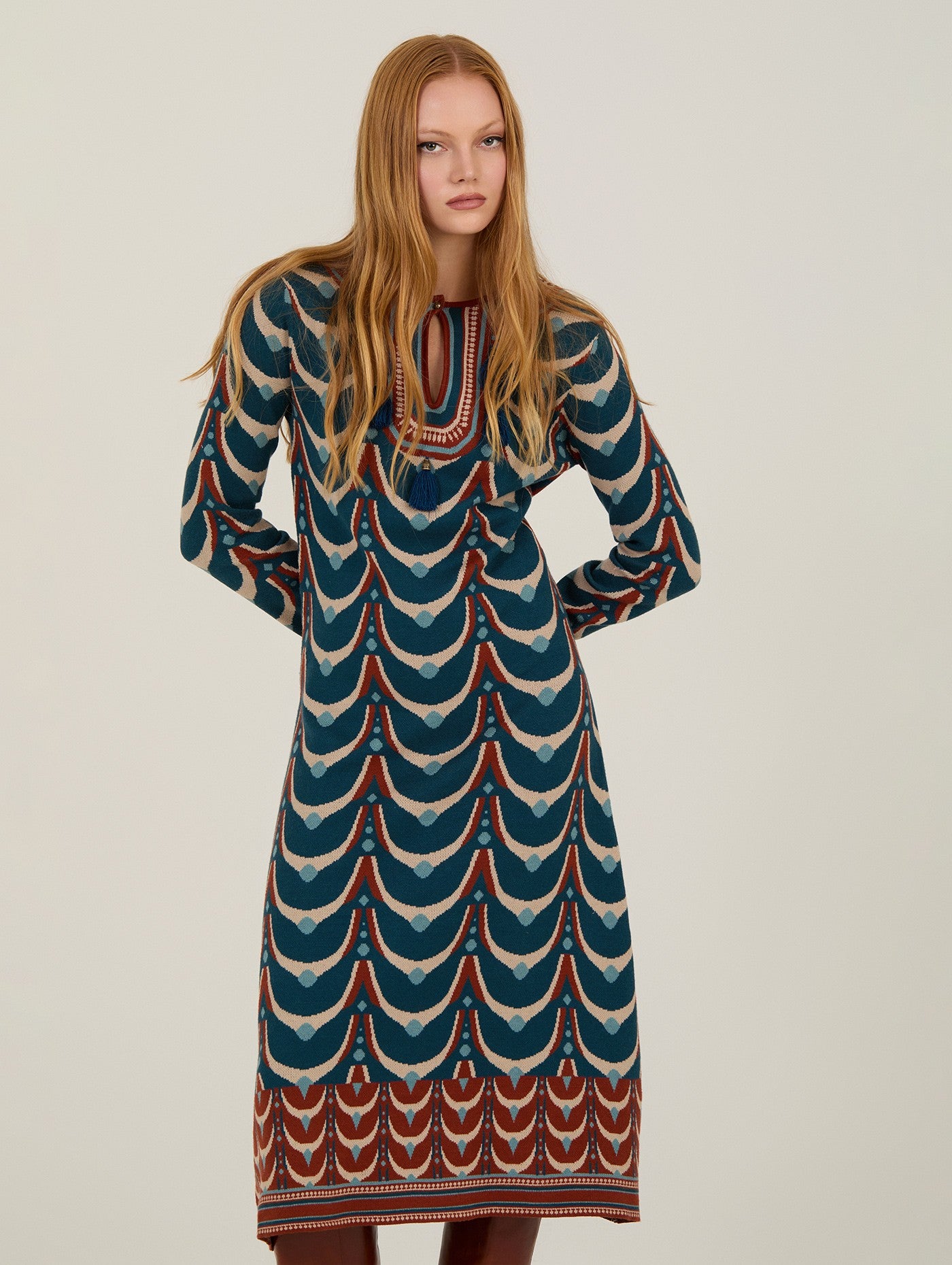 Vestido largo de punto