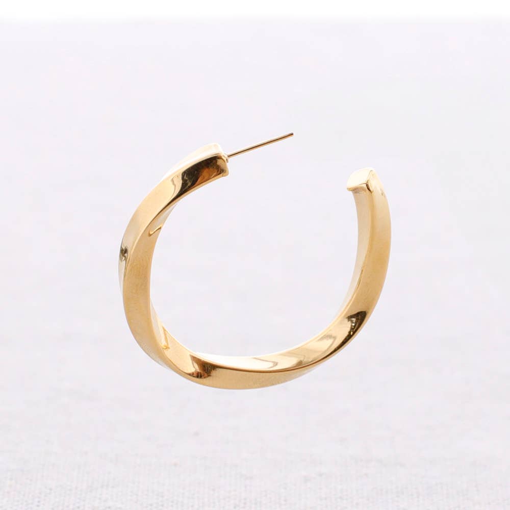 Pendientes de aro en acero para mujer · MHOSS Oviedo