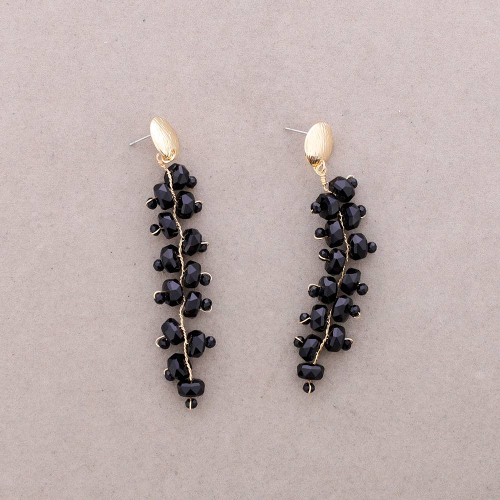 Pendientes colgantes de cristales facetados · MHOSS Oviedo
