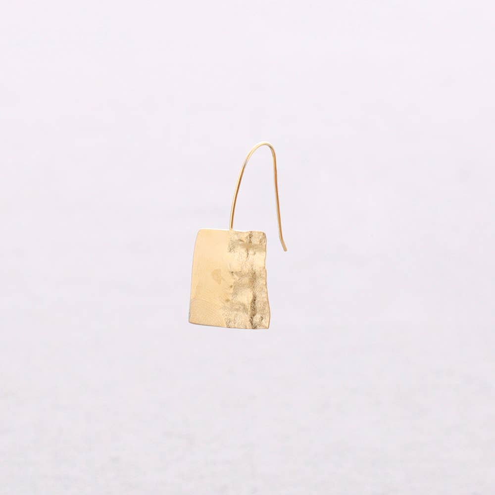 Pendientes colgante cuadrado de acero · MHOSS Oviedo