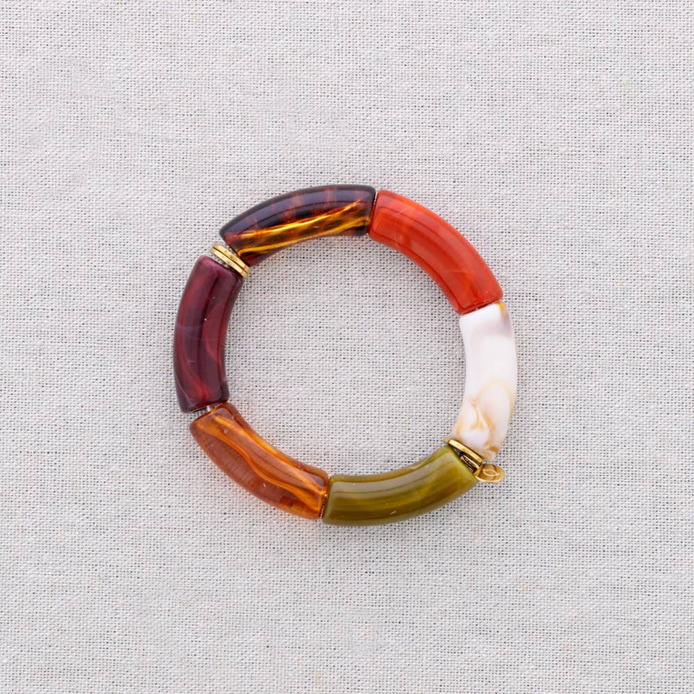 Pulsera de acero con resina multicolor, tamaño grande · MHOSS Oviedo