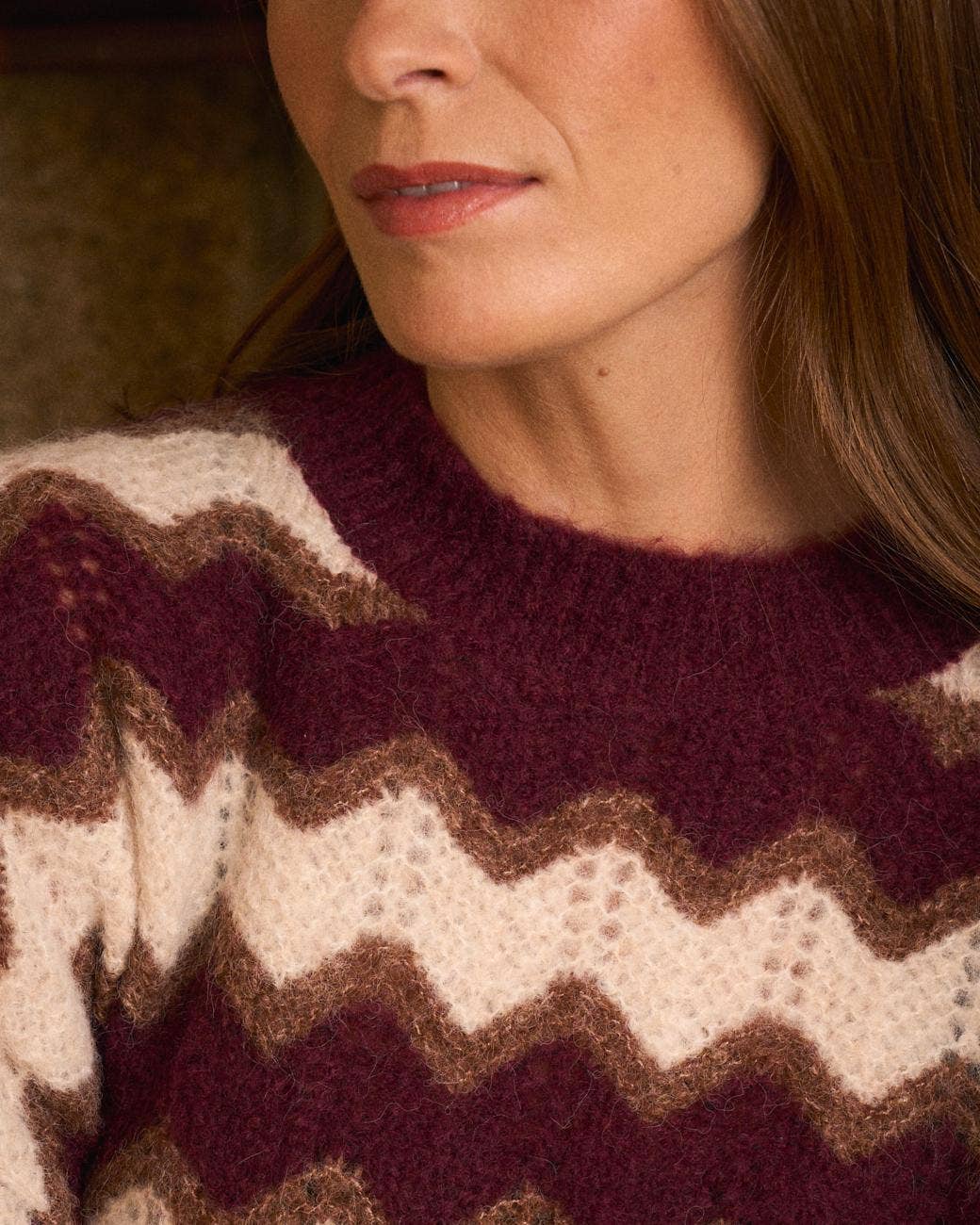 Jersey de punto suave en tonos tierra de Polin et Moi